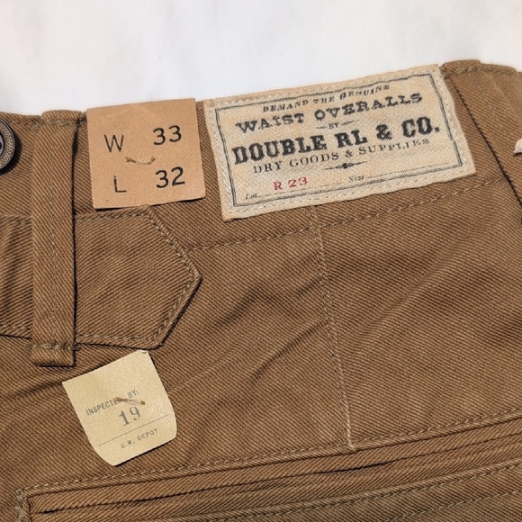 Ralph Lauren Double RL Brown Chinos Straight-Leg Cotton - Picture 11 of 13